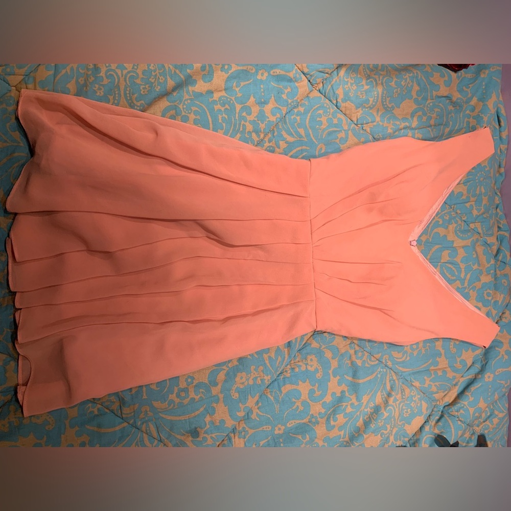 pink peach color dress